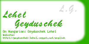 lehel geyduschek business card